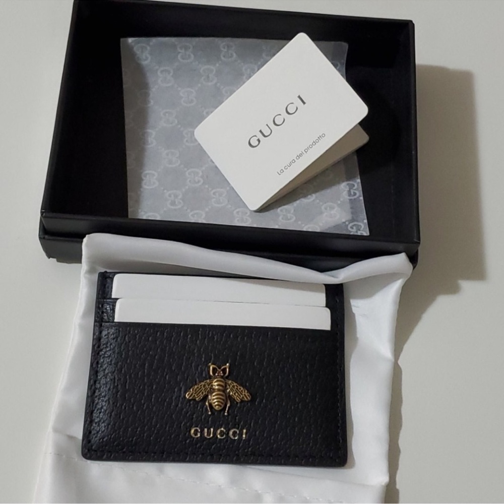 Gucci Animalié Leather Card Holder